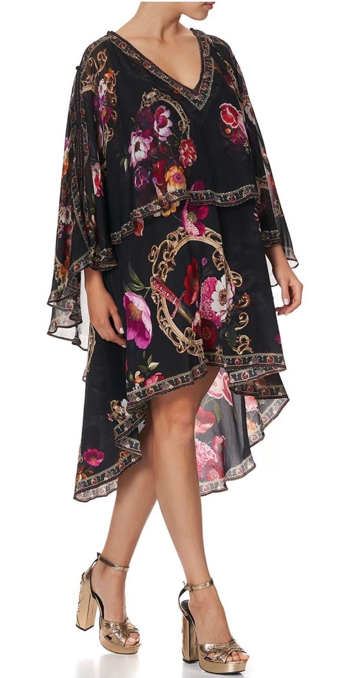 Camilla Mirror Mirror Cape Overlay Dress Black Size 12 - Image 2