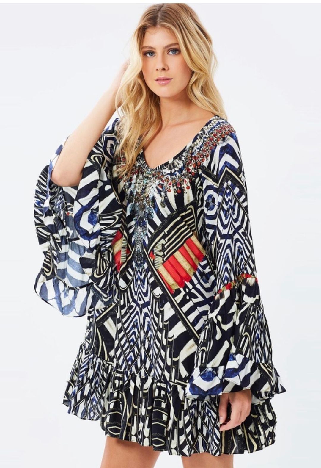 Camilla 'Louwalan Tales' A Line Frill Dress Size S for rent on The Volte - main image