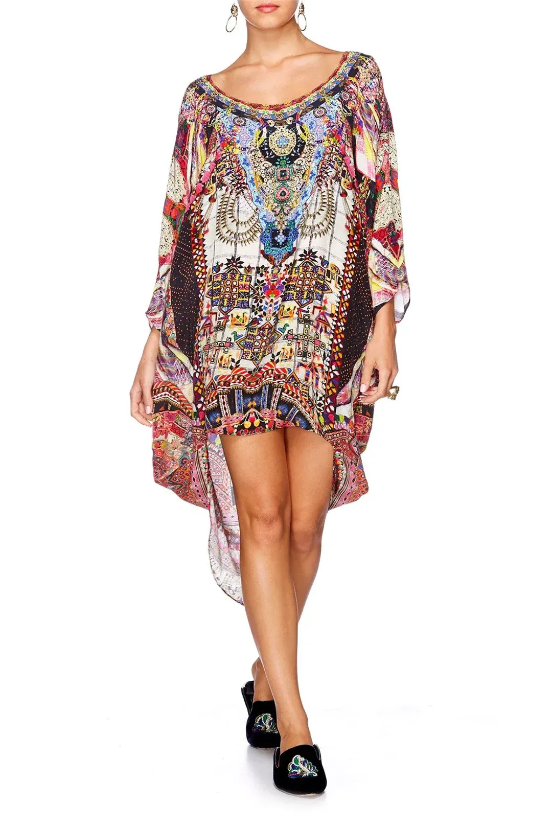 Camilla Tiny Dancer Scoop Back Hem Dress Print One Size for rent on The Volte - main image