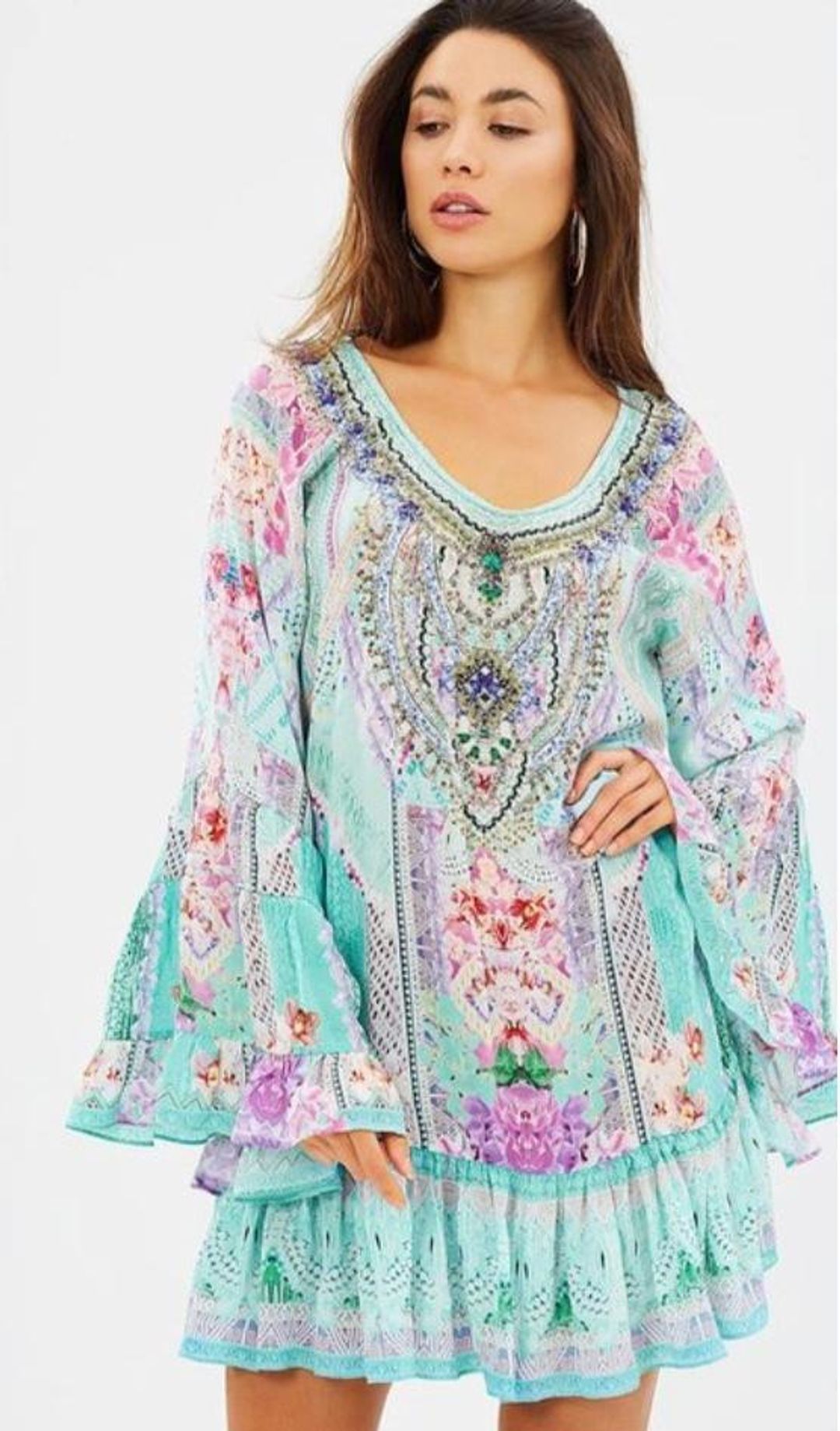 Camilla Garden State A Line Frill Mini Dress Size XL / AU 16 for rent on The Volte - main image