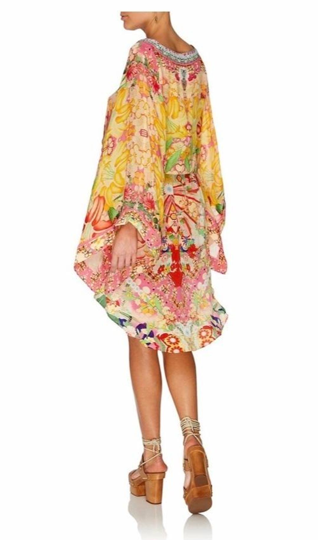 Camilla Kimono Kisses V neck Kimono Mini Dress With Tie Size 14 for rent on The Volte - main image