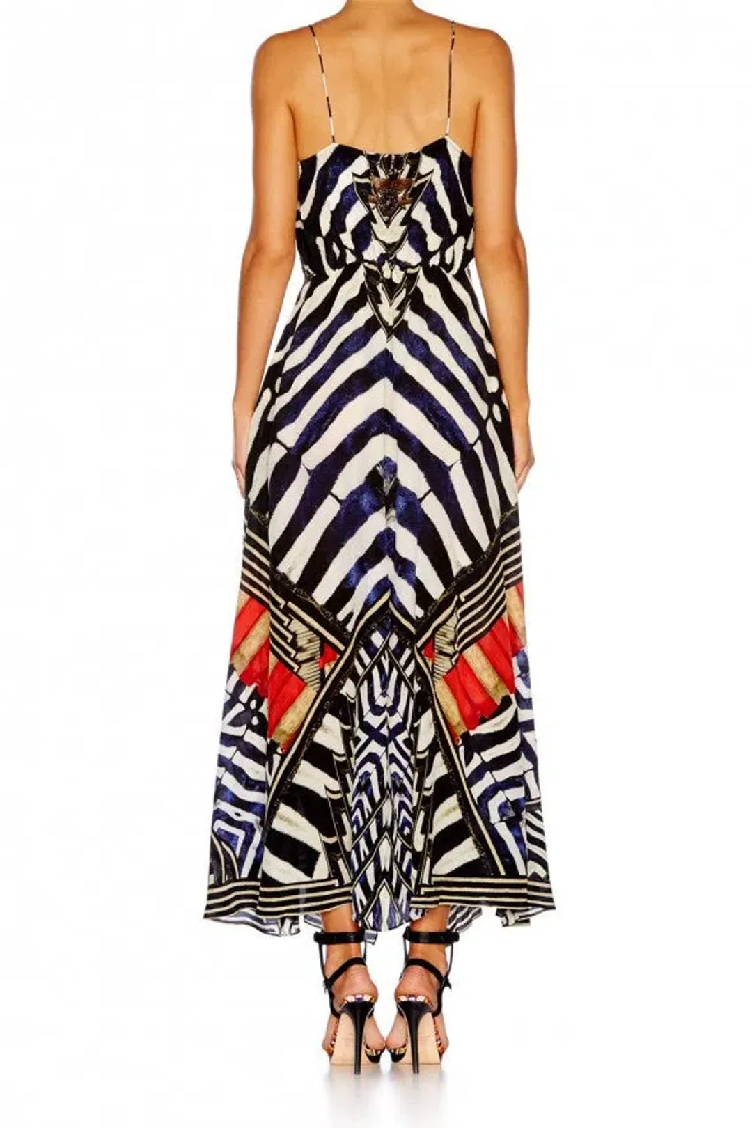 Camilla Louwalan Tales Strappy Wrap Dress Print Size 12 for rent on The Volte - main image