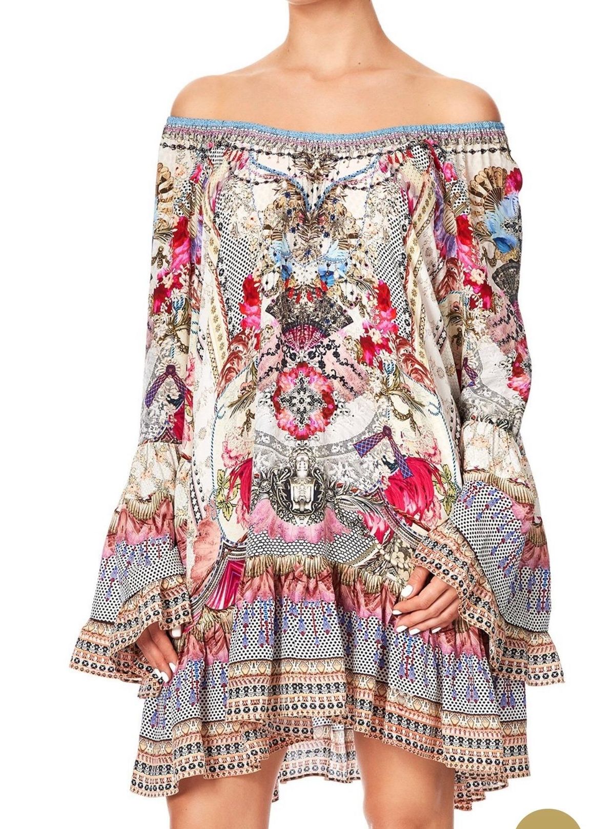 Camilla Montmartre Heart A Line Frill Mini Dress Size XL / AU 16 - Image 3