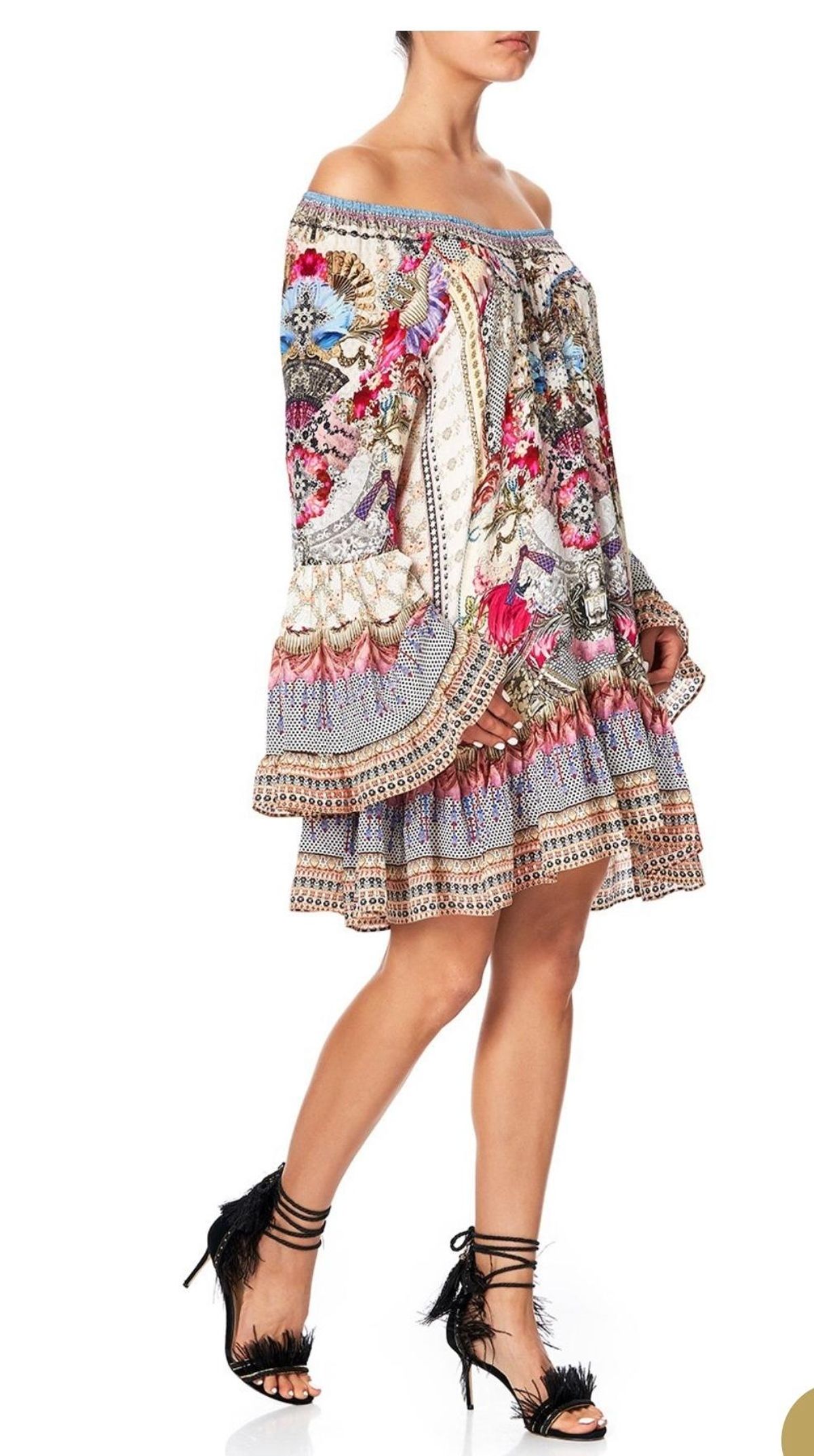 Camilla Montmartre Heart A Line Frill Mini Dress Size XL / AU 16 - Image 7