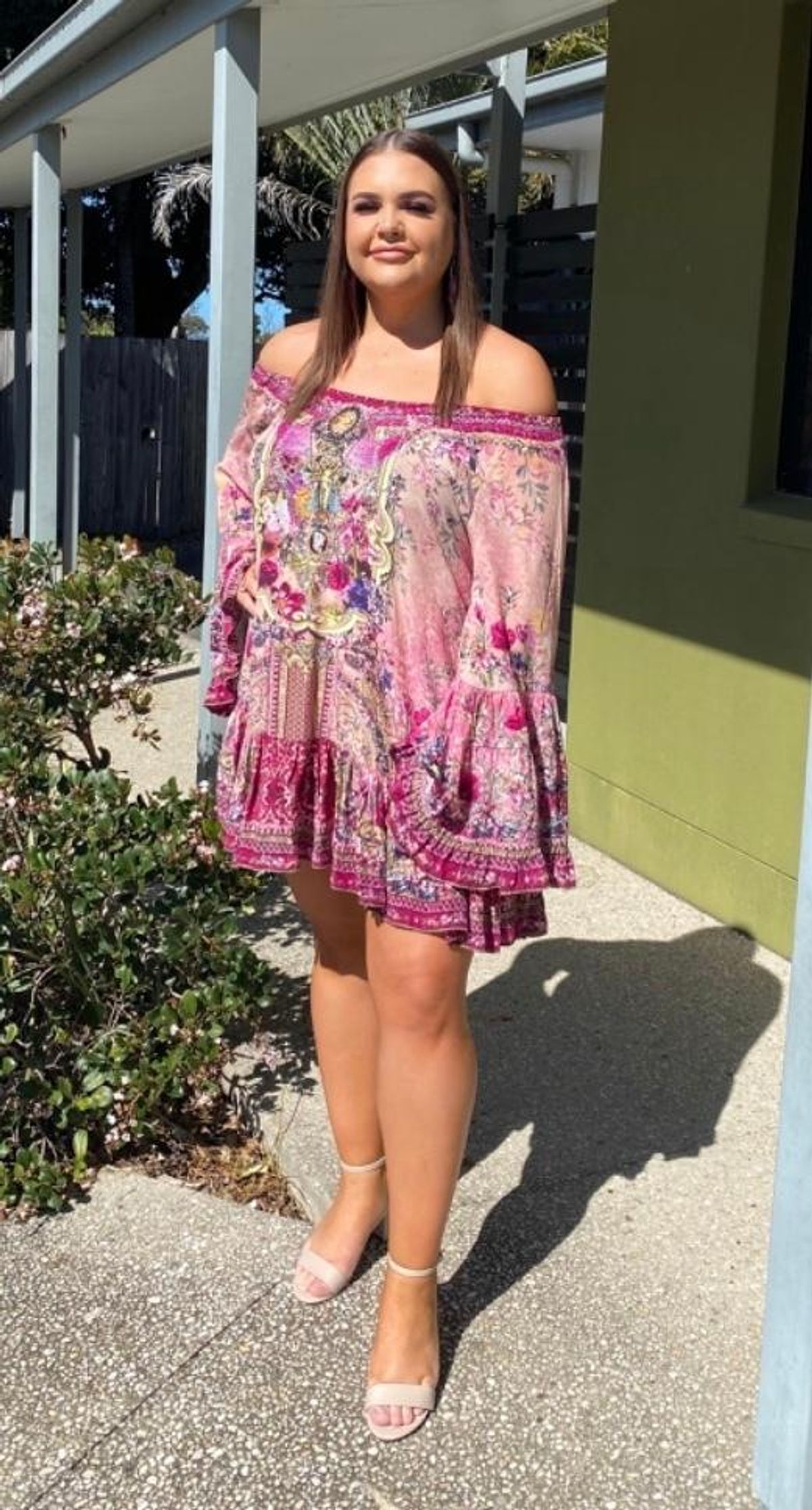 Camilla La Belle A Line Frill Mini Dress Print Size XL / AU 16 - Image 5