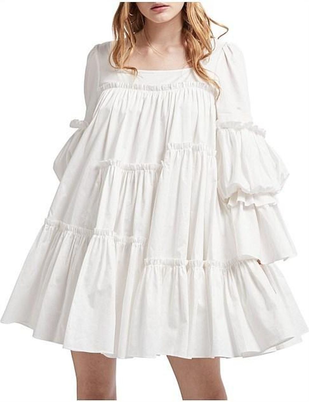 Aje L'Espirit Mini Dress White Size 6 for rent on The Volte - main image