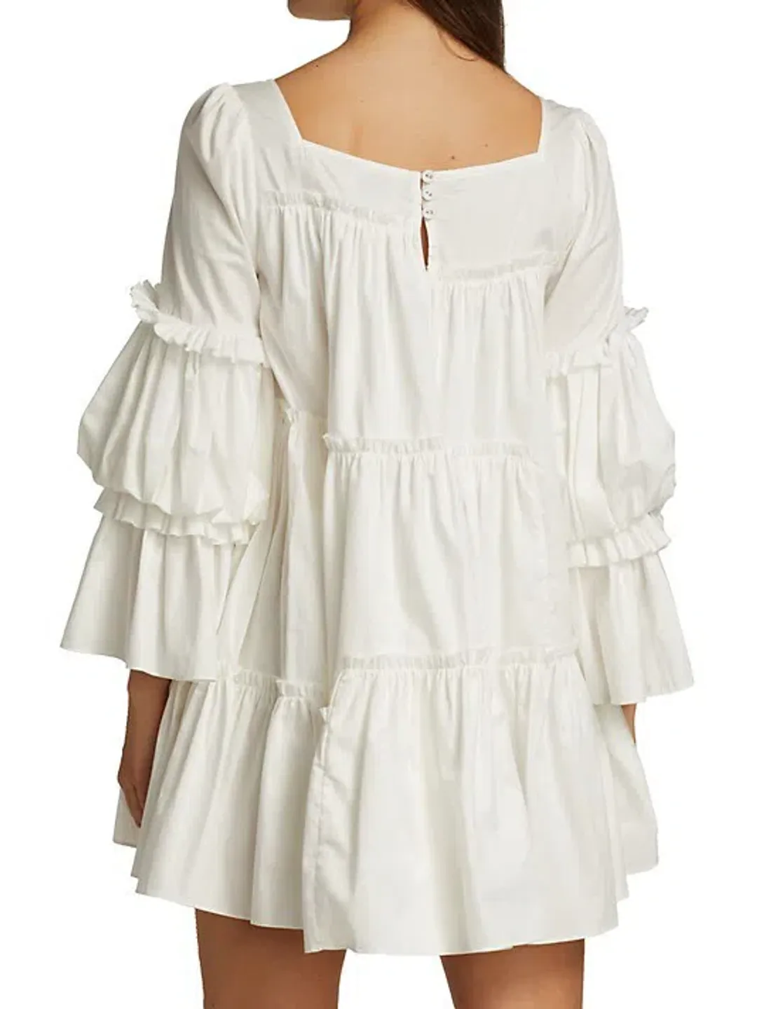 Aje L'Espirit Mini Dress White Size 6 for rent on The Volte - main image