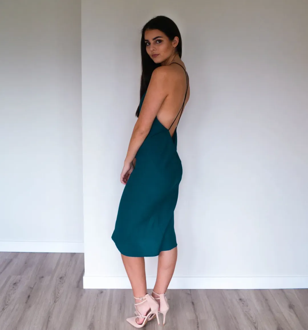 Maurie & Eve Sunrise Dress Green Size 10 for rent on The Volte - main image