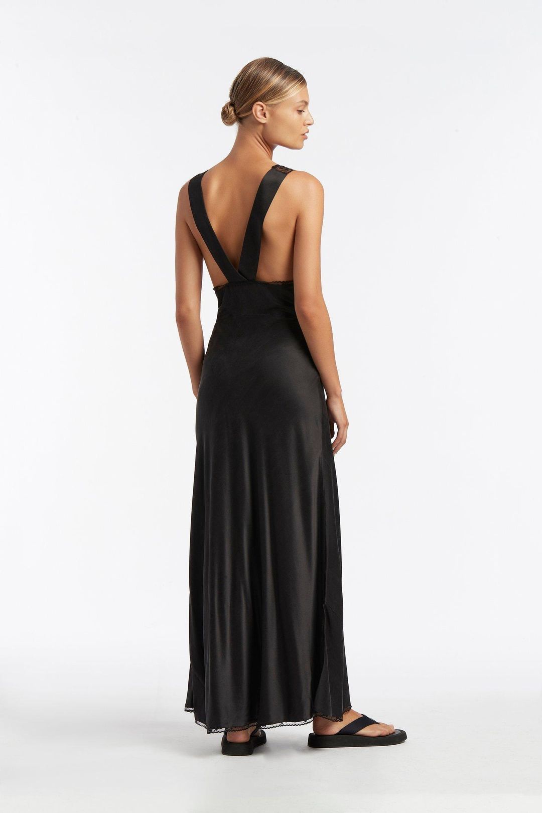 Sir The Label Aries Cut Out Dress Midi Black | AU 8 for rent on The Volte - main image
