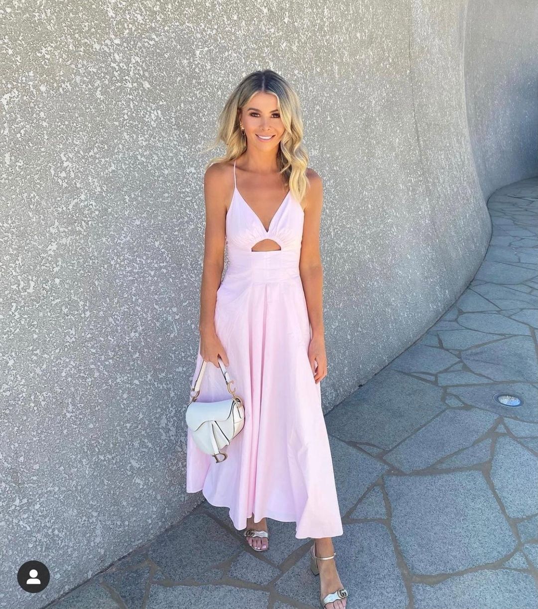 Scanlan Theodore Cotton Strappy Dress Pink Size 6 for rent on The Volte - main image