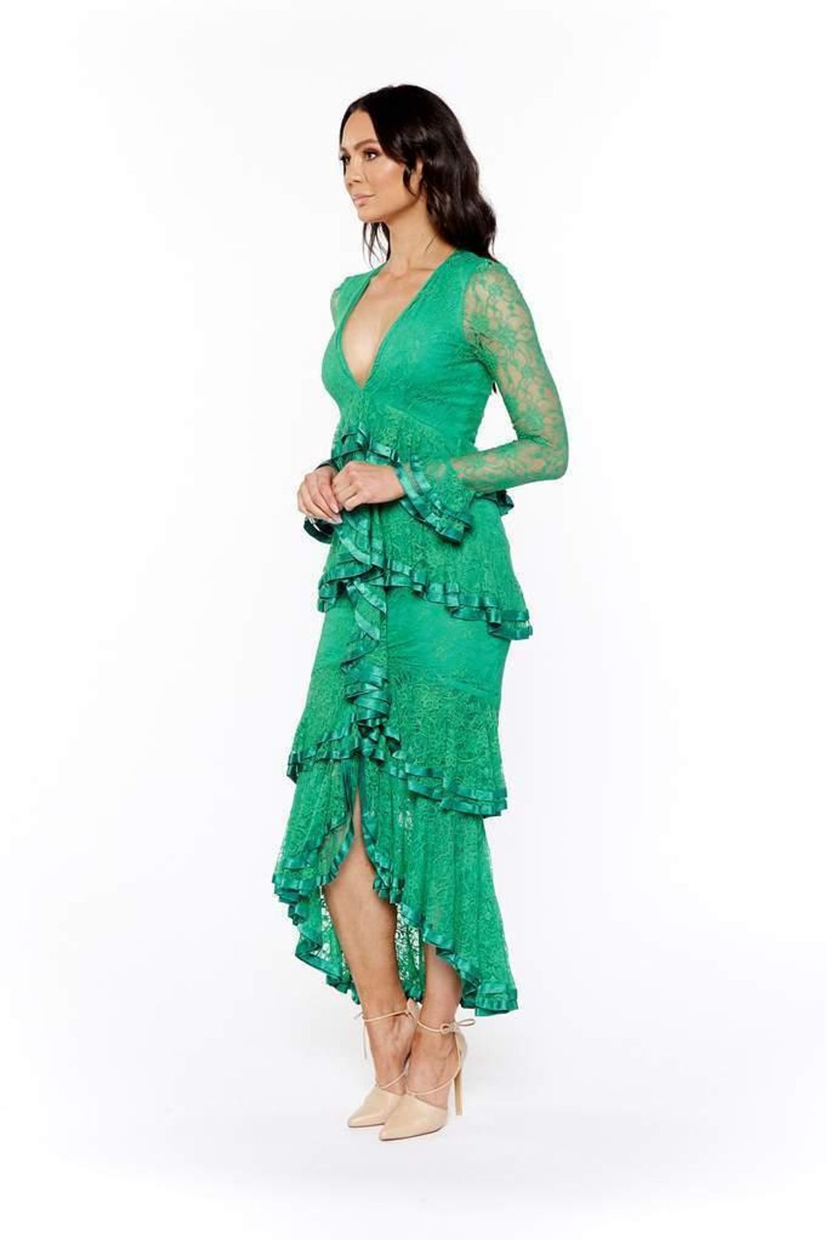 Nicola Finetti Maia Dress Green Size 8 - Image 4