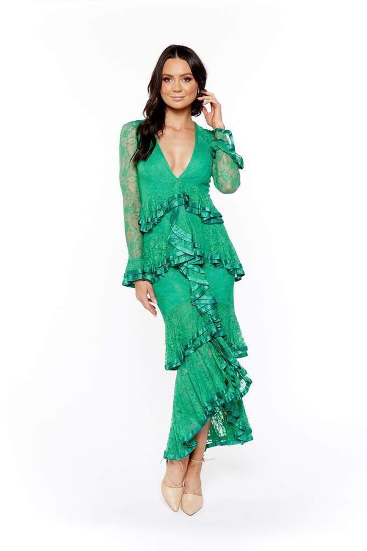 Nicola Finetti Maia Dress Green Size 8 - Image 2