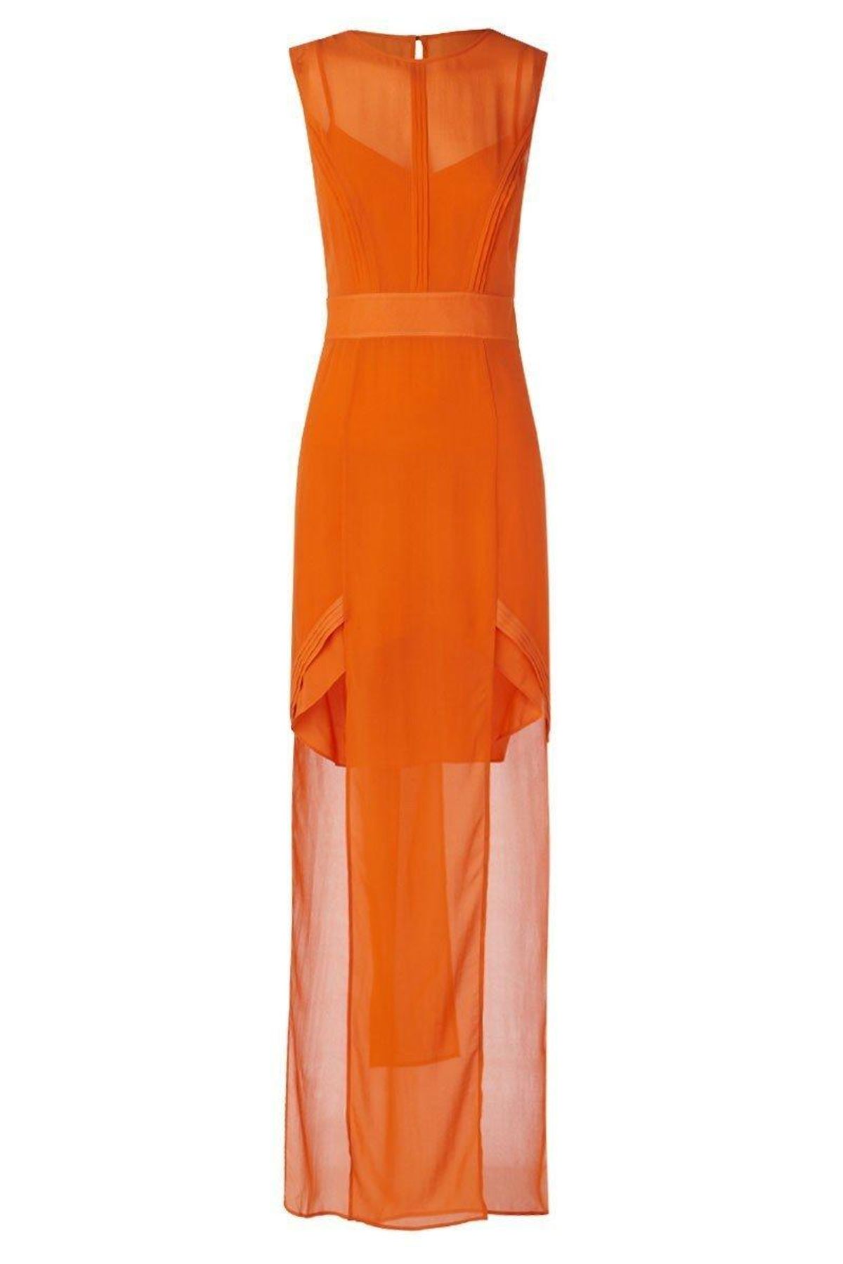 Sass and Bide Sheers Orange Silk Dress Size 10 - Image 4