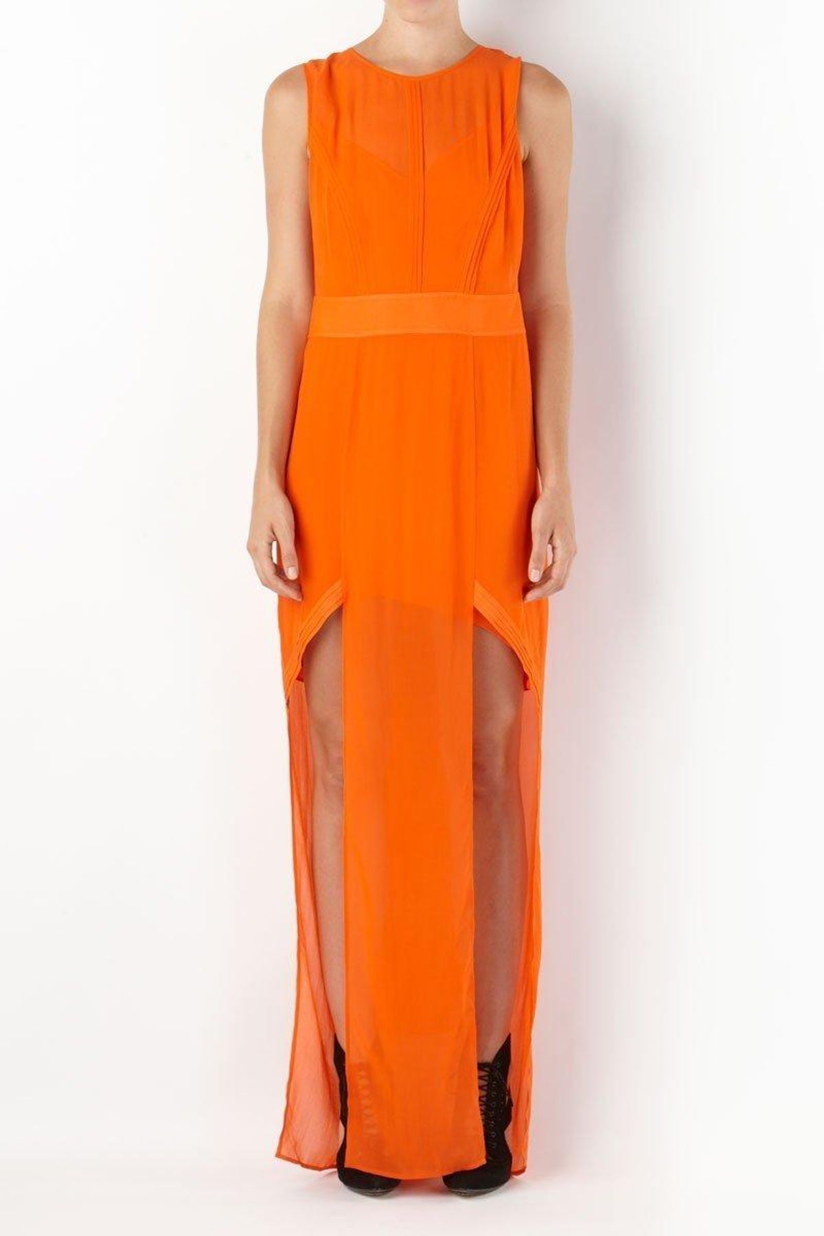 Sass and Bide Sheers Orange Silk Dress Size 10 - Image 1