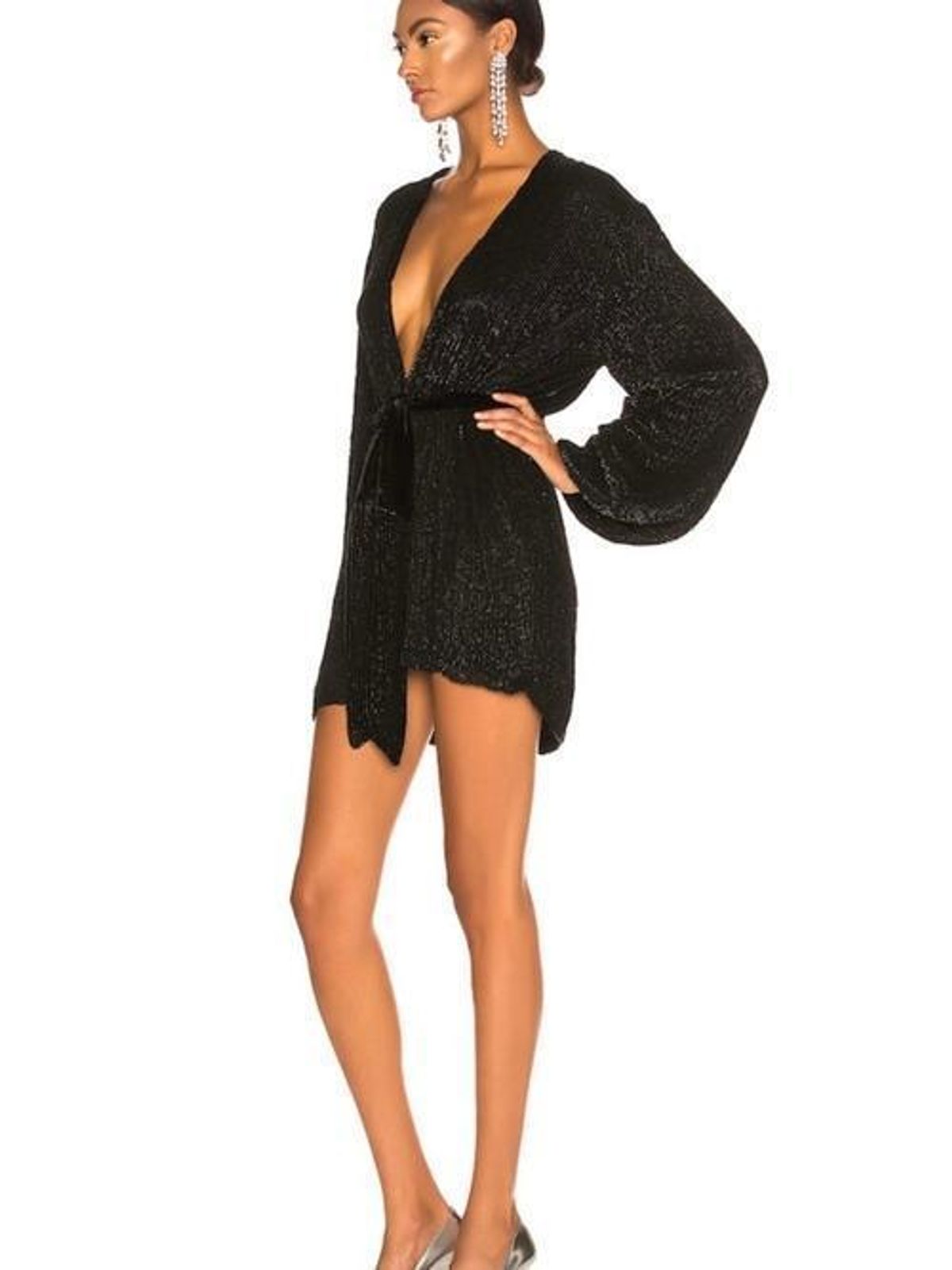 Retrofete Gabrielle Robe Dress Black Size 6 - Image 2