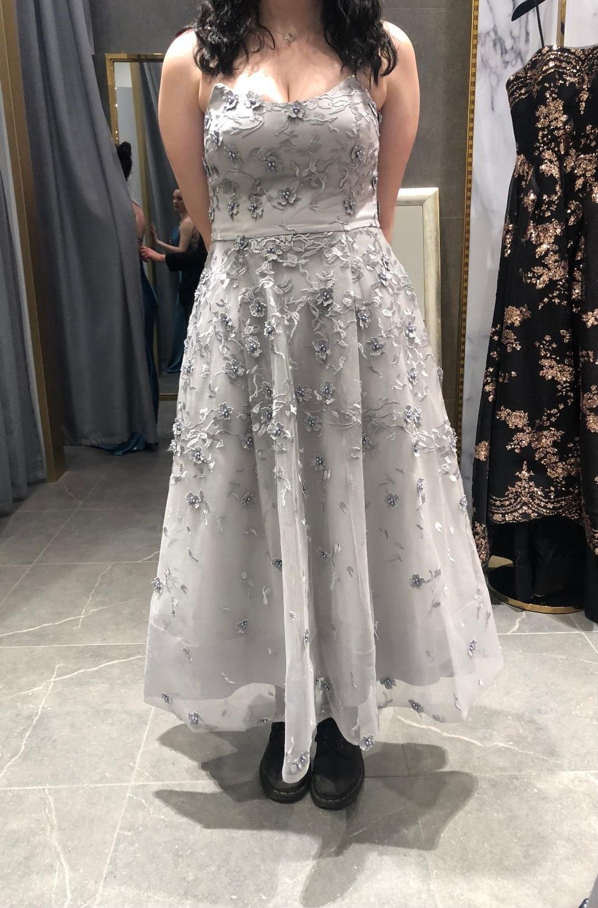 Bariano Strapless Lace Ballgown Gown Size 14 - Image 2