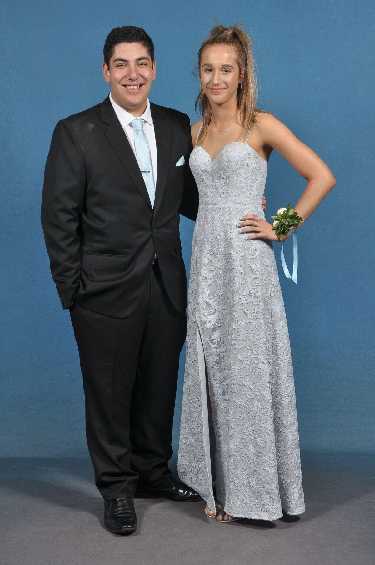 Elle Zeitoune Page Gown Sky Blue Size 8 - Image 2