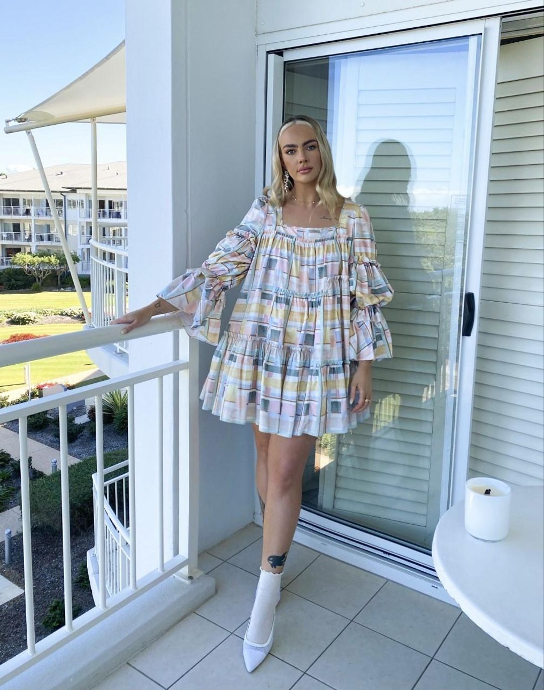 Aje L'Espirit Mini Dress Print Size 14 for rent on The Volte - main image