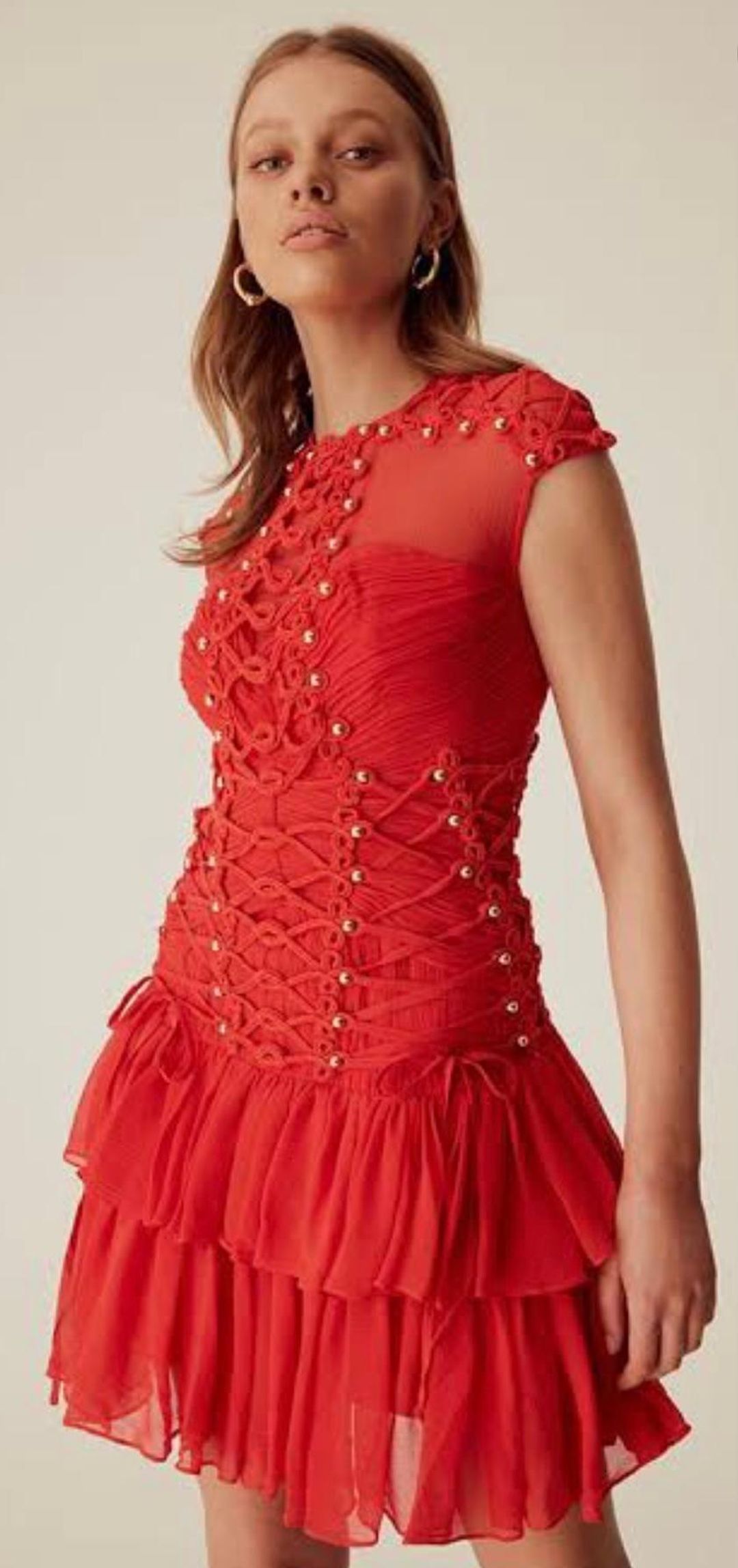 Thurley April Dress Red Size 10 for rent on The Volte - main image