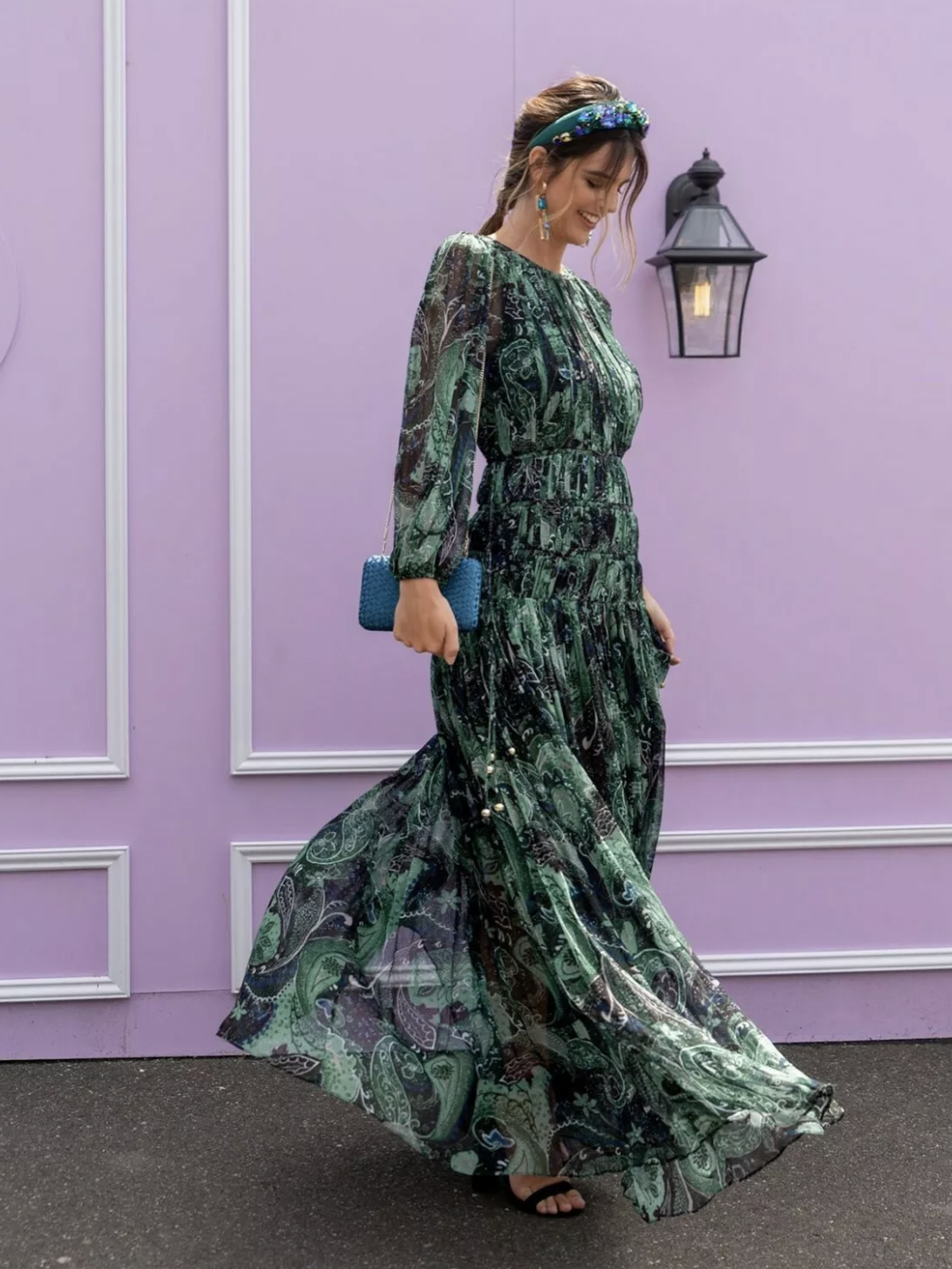 Thurley Delta Gown Green Size 10 for rent on The Volte - main image