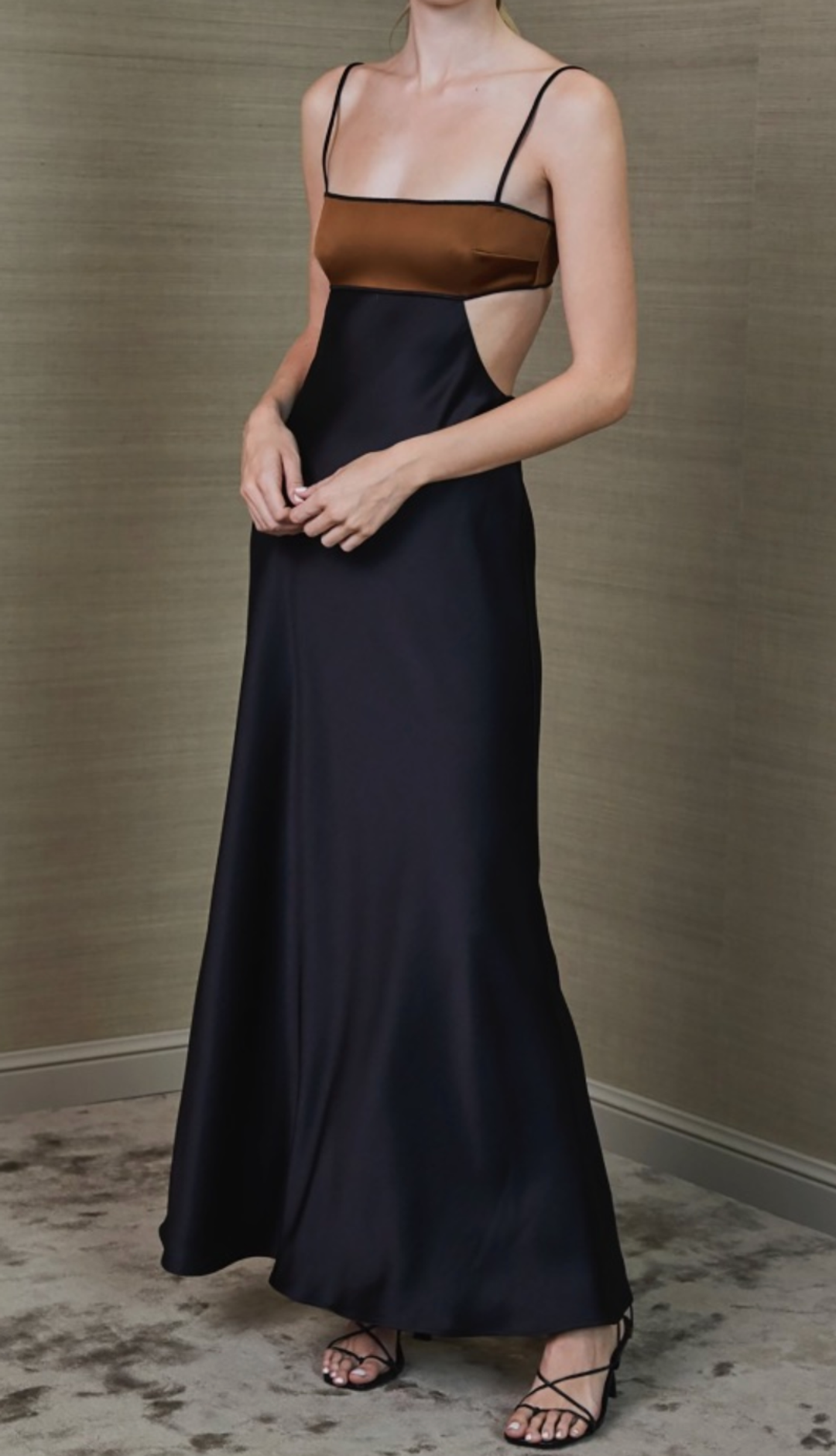 Bec & Bridge Agatha Cut Out Midi Dress Black Size 10 for rent on The Volte - main image