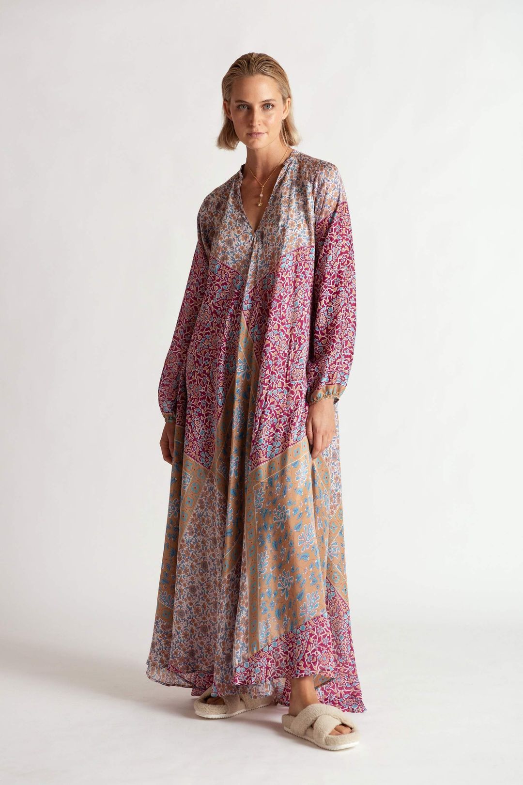 Flannel Equinox Maxi Dress Print Size 8 for rent on The Volte - main image