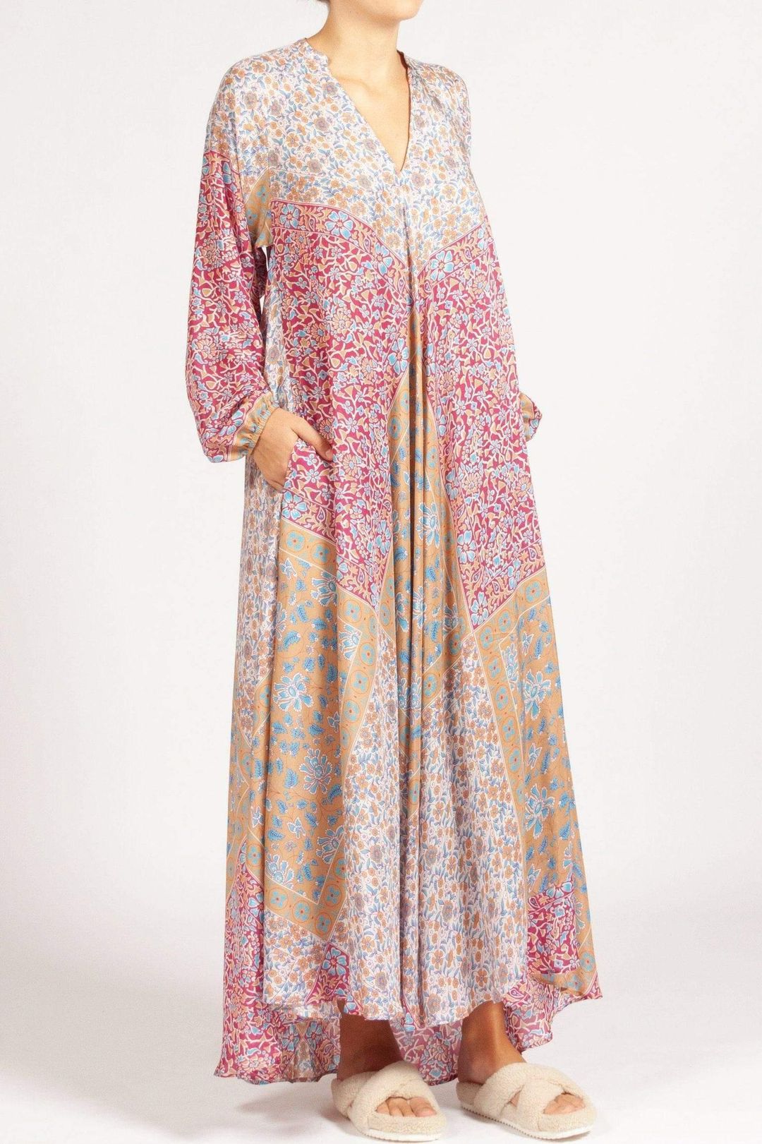 Flannel Equinox Maxi Dress Print Size 8 for rent on The Volte - main image