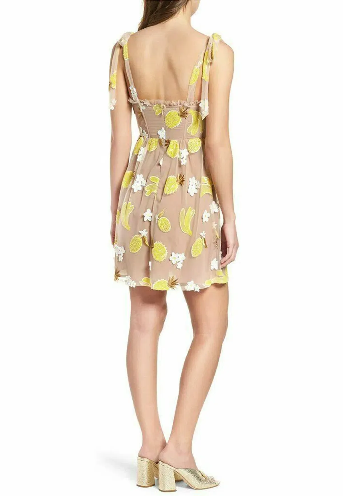 For Love & Lemons Fruit Punch Mini Dress Sequin Print Size 12 - Image 2