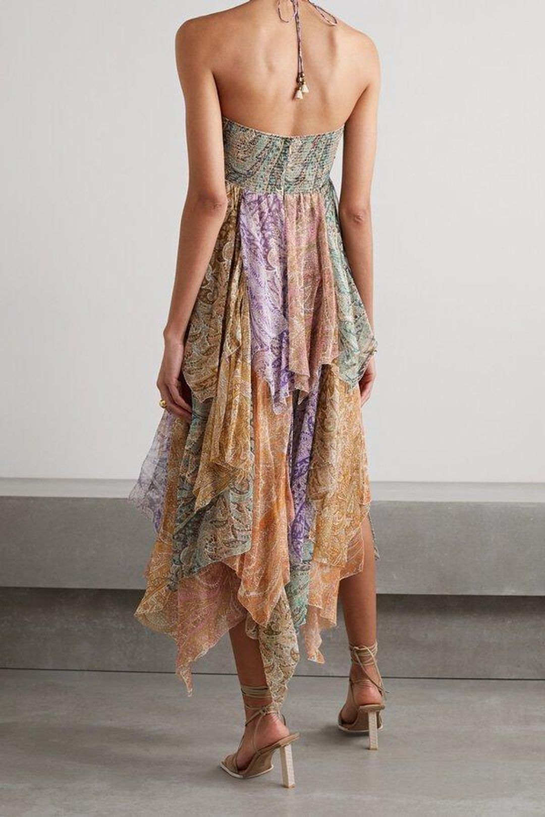 Zimmermann Brighton Hanky Hem Midi Dress Print Size 8 for rent on The Volte - main image