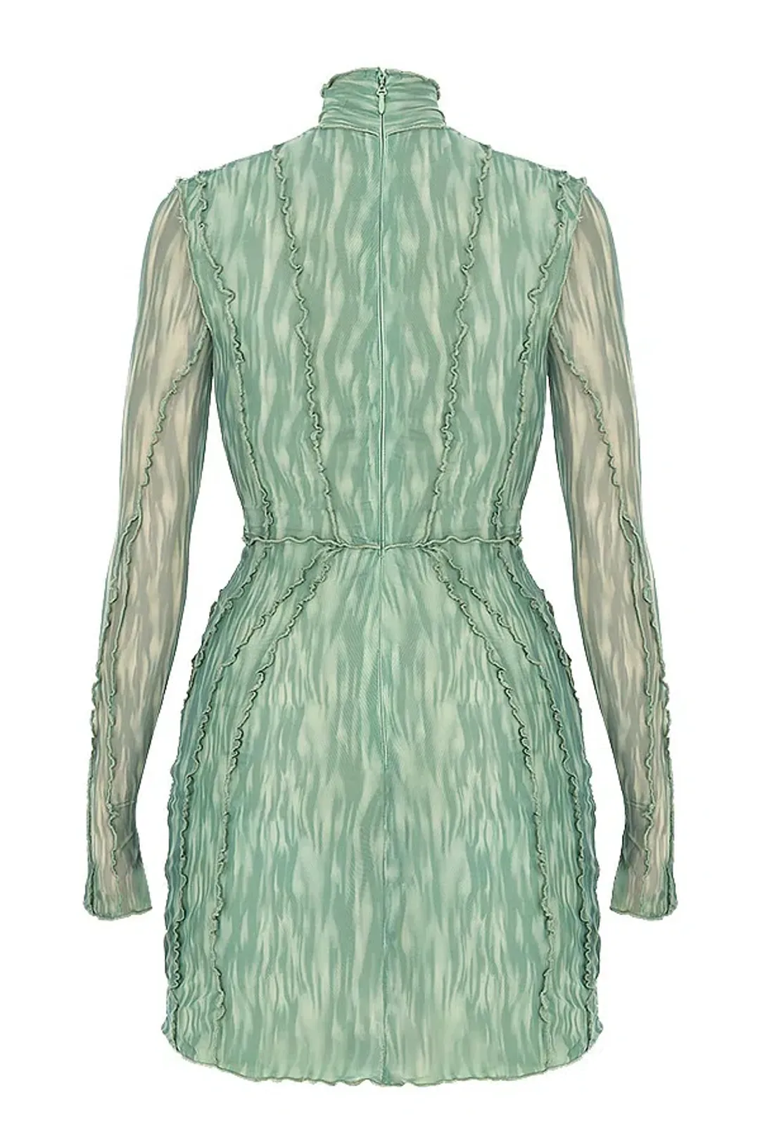 House of CB 'Dylan' Ivy Printed Mesh Lace Up Mini Dress Green Size 8 for rent on The Volte - main image
