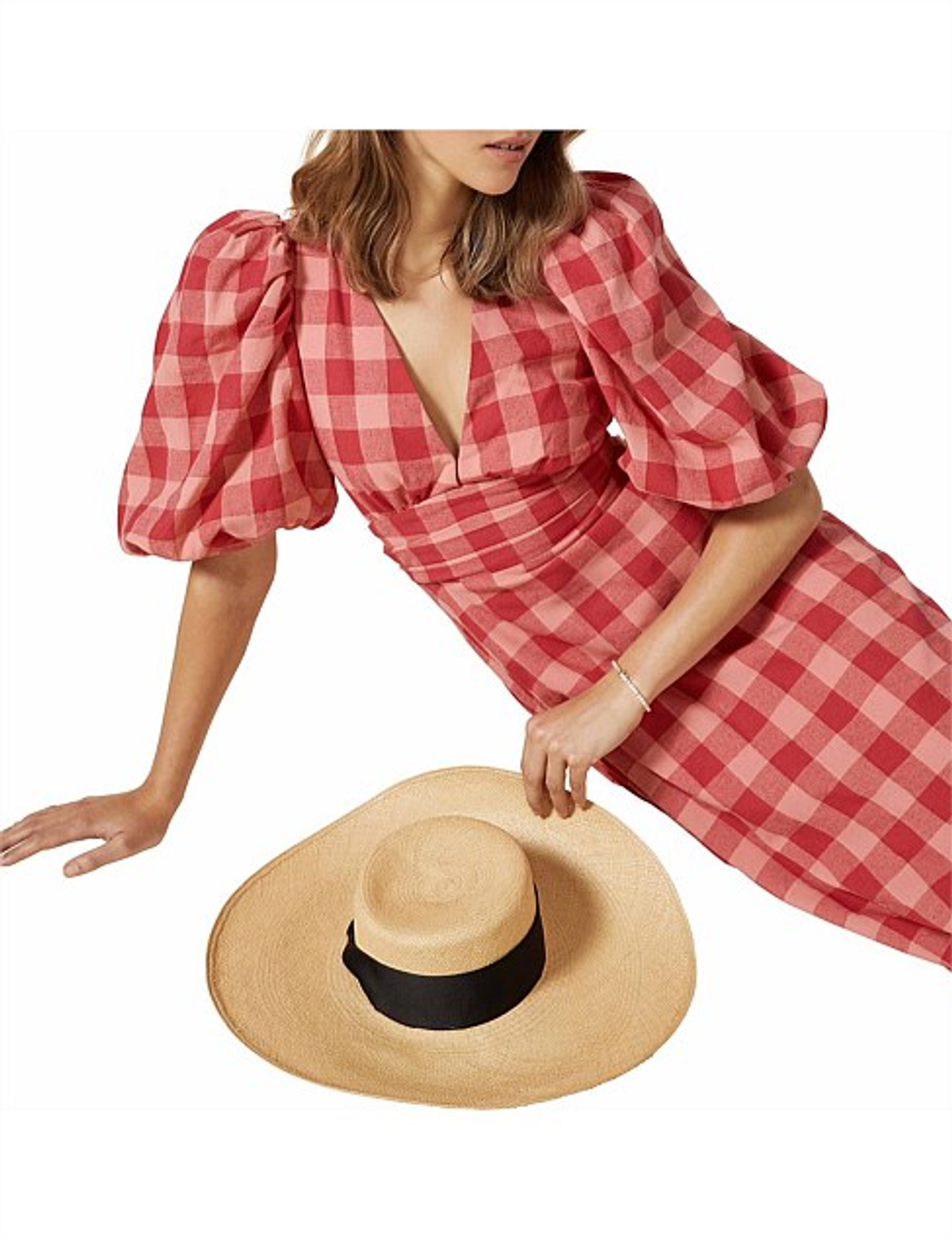 Acler Hamilton Dress Cherry Mix Print Size 8 for rent on The Volte - main image