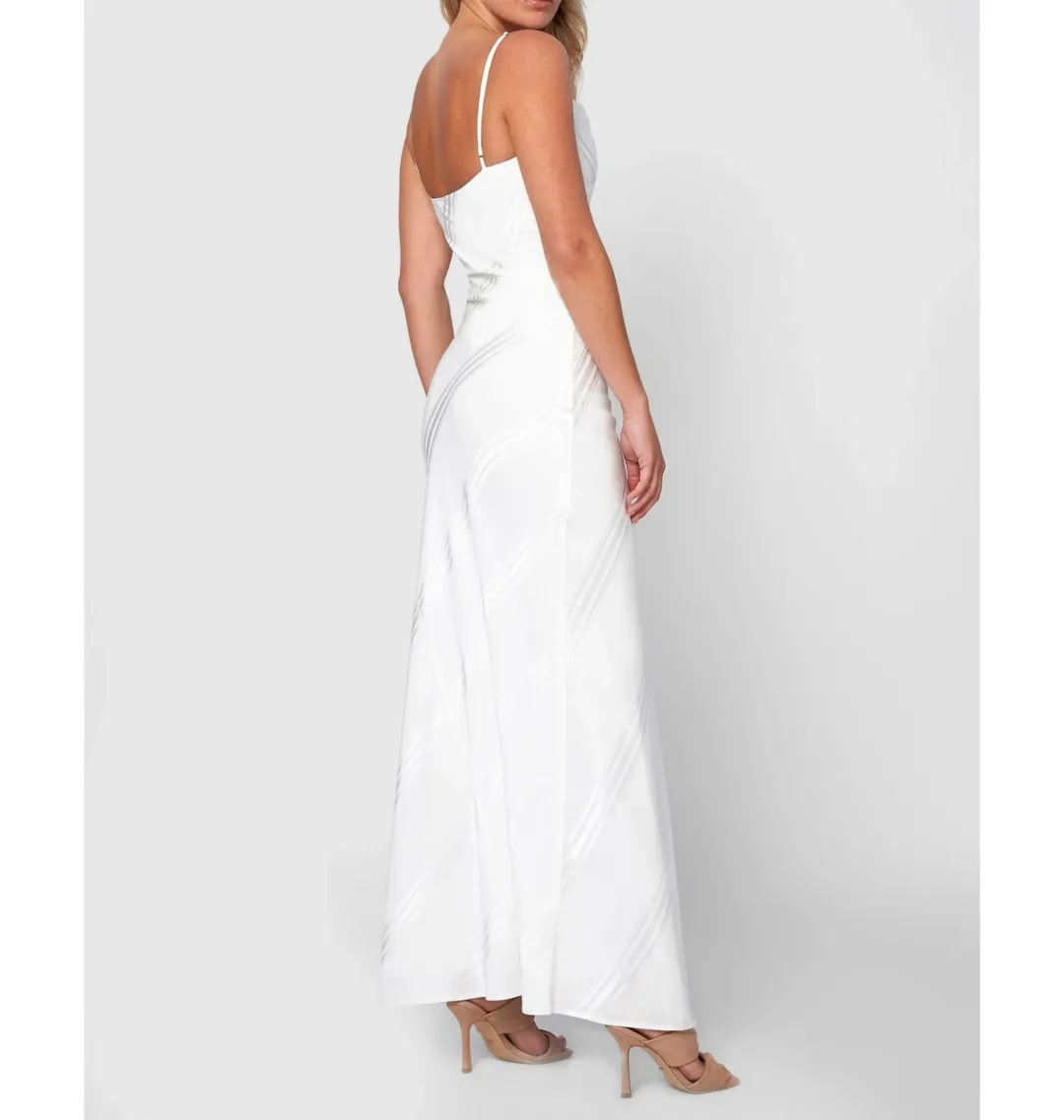 By Johnny Chelsey Slice Gown in Ivory Size AU 6 for rent on The Volte - main image