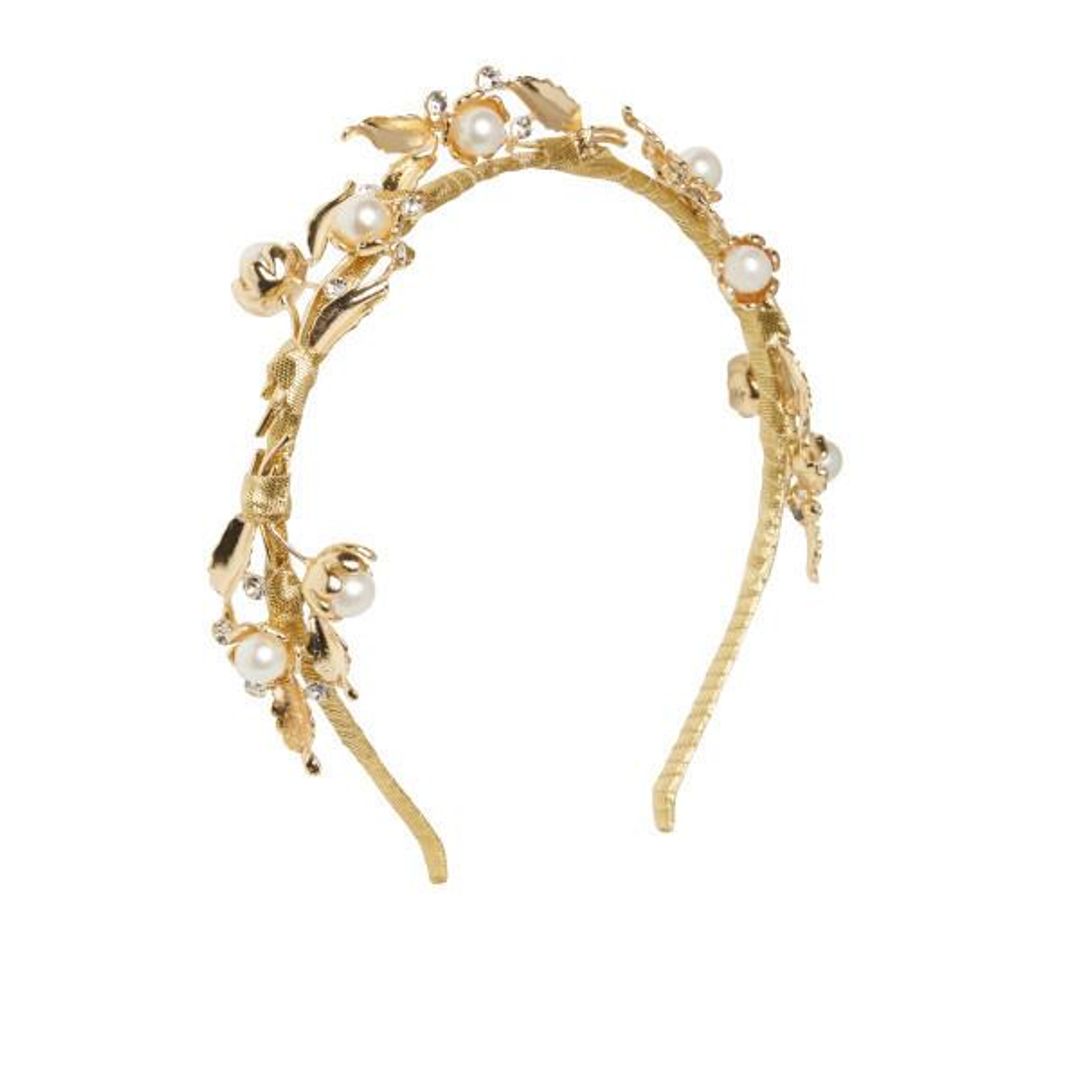Heather McDowall Bridal Clementine Headpiece Gold for rent on The Volte - main image
