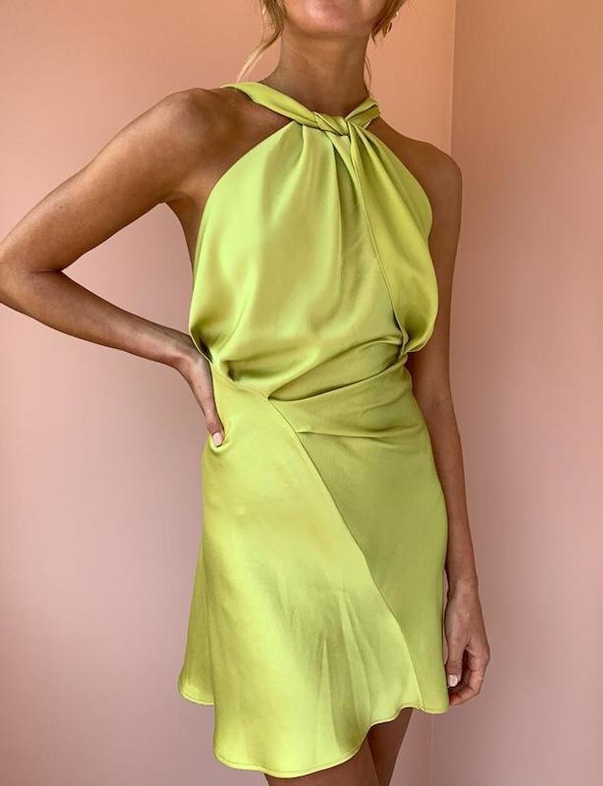 One Fell Swoop Audrey Mini Dress Citron Size 12 - Image 1