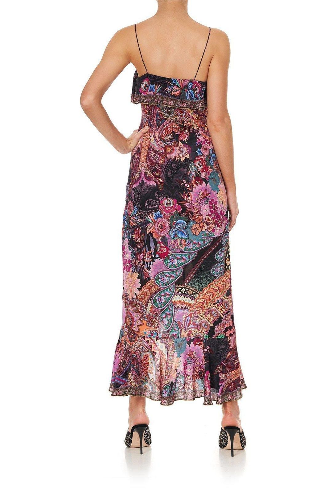 Camilla Swinging Sixties Long Wrap Dress Print Size 12 for rent on The Volte - main image