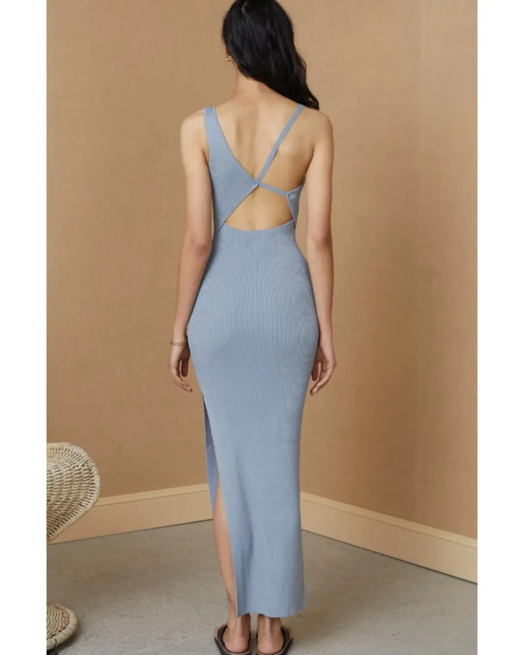 Bec & Bridge Harper Midi Dress Blue Size AU 6 for rent on The Volte - main image