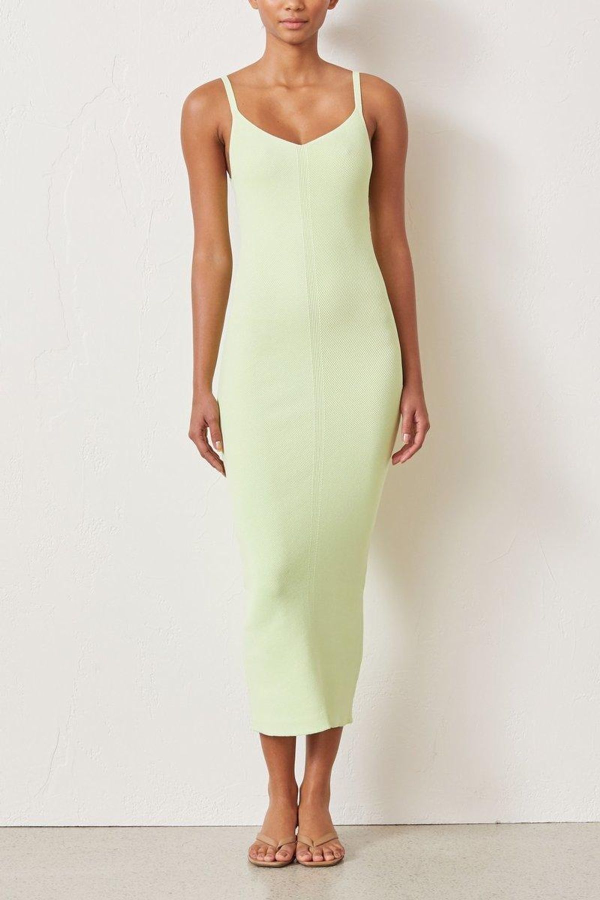 Bec and Bridge Citrus Club Knit Midi Dress Green Size  - Image 1