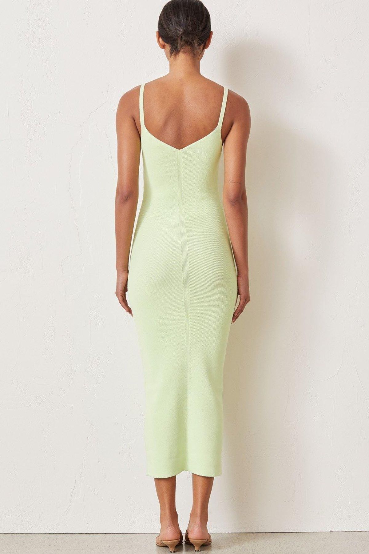 Bec and Bridge Citrus Club Knit Midi Dress Green Size  - Image 4