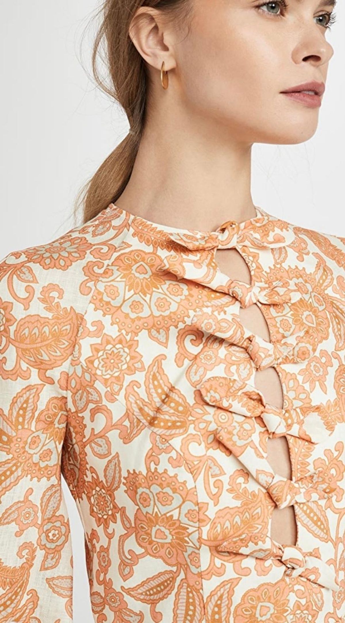 Zimmermann Peggy Scallop Short Dress Print Size 8 - Image 2