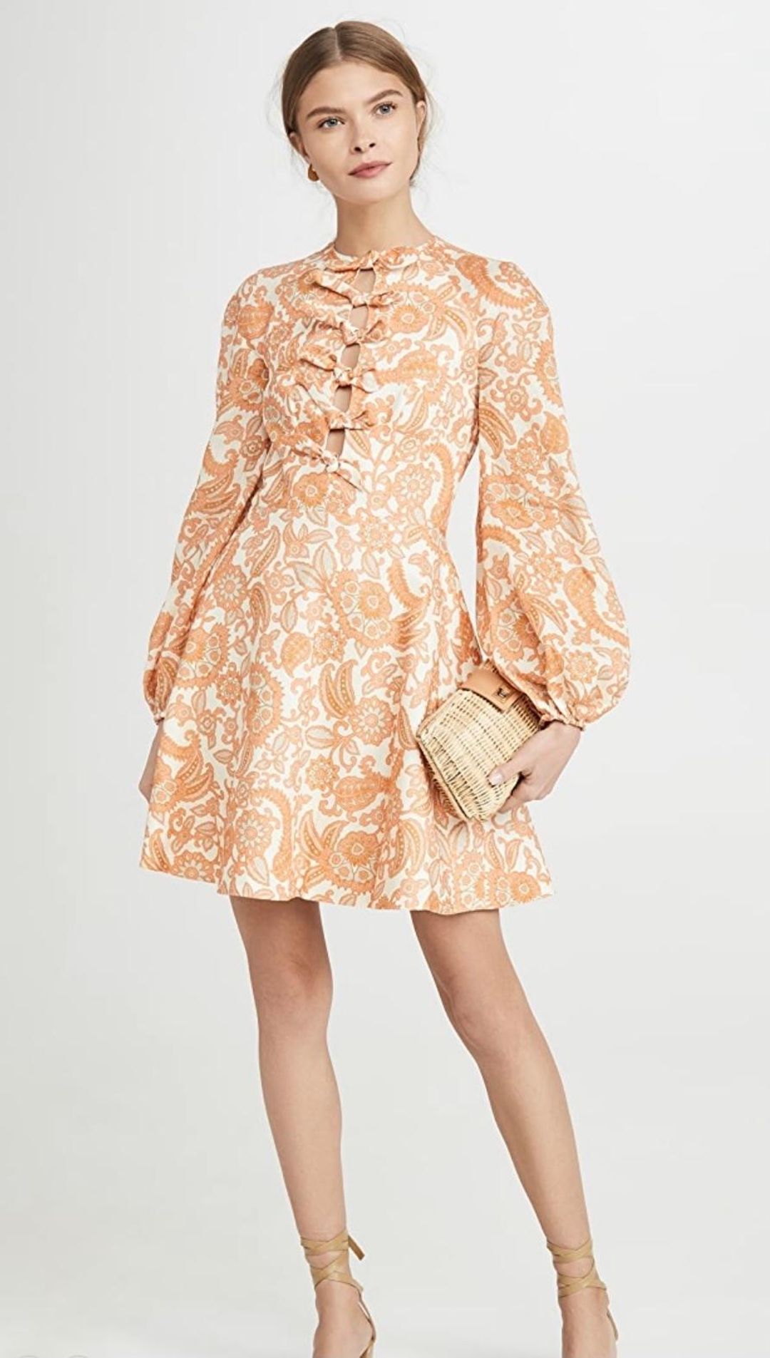 Zimmermann Peggy Scallop Short Dress Print Size 8 for rent on The Volte - main image
