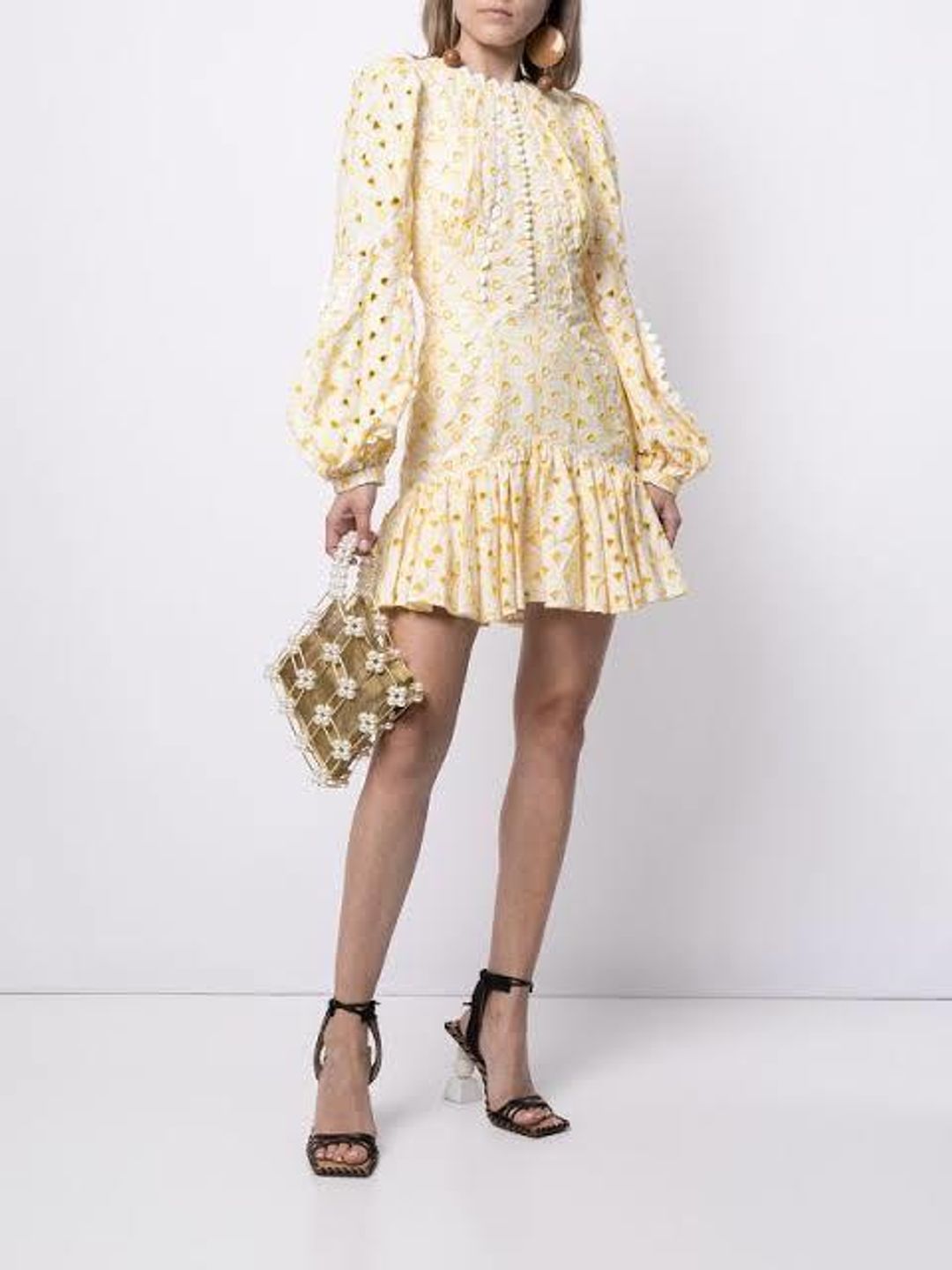 Acler Walker Mini Dress Print Size 12 for rent on The Volte - main image