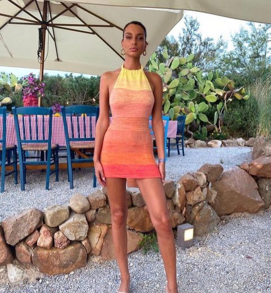 Bamba Sunset Dress Print Size 6 for rent on The Volte - main image