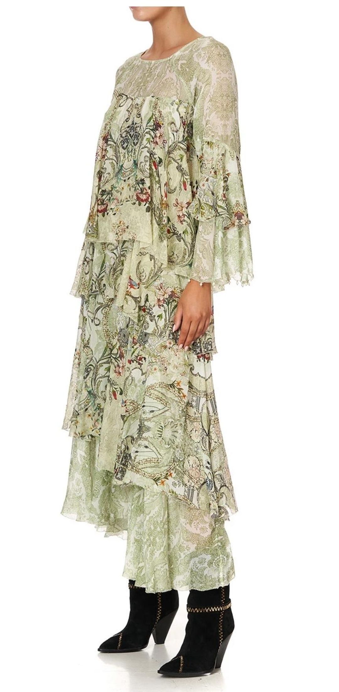 Camilla Brick Lane Beauty Asymmetrical Ruffle Dress Print Size 14 for rent on The Volte - main image