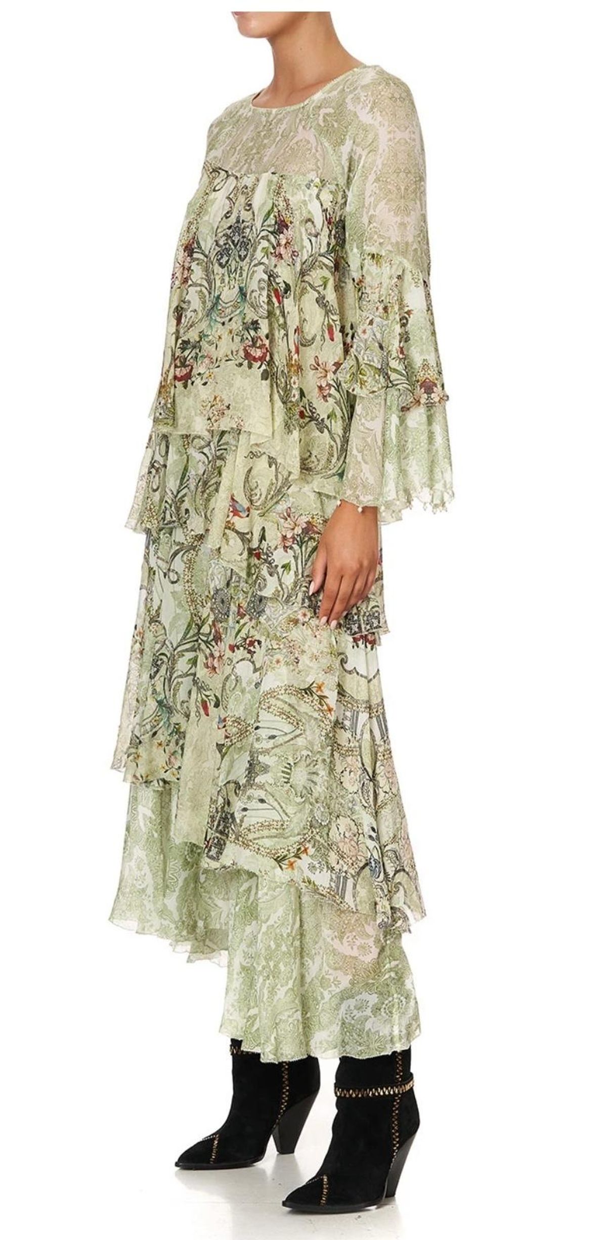 Camilla Brick Lane Beauty Asymmetrical Ruffle Dress Print Size 14 - Image 5