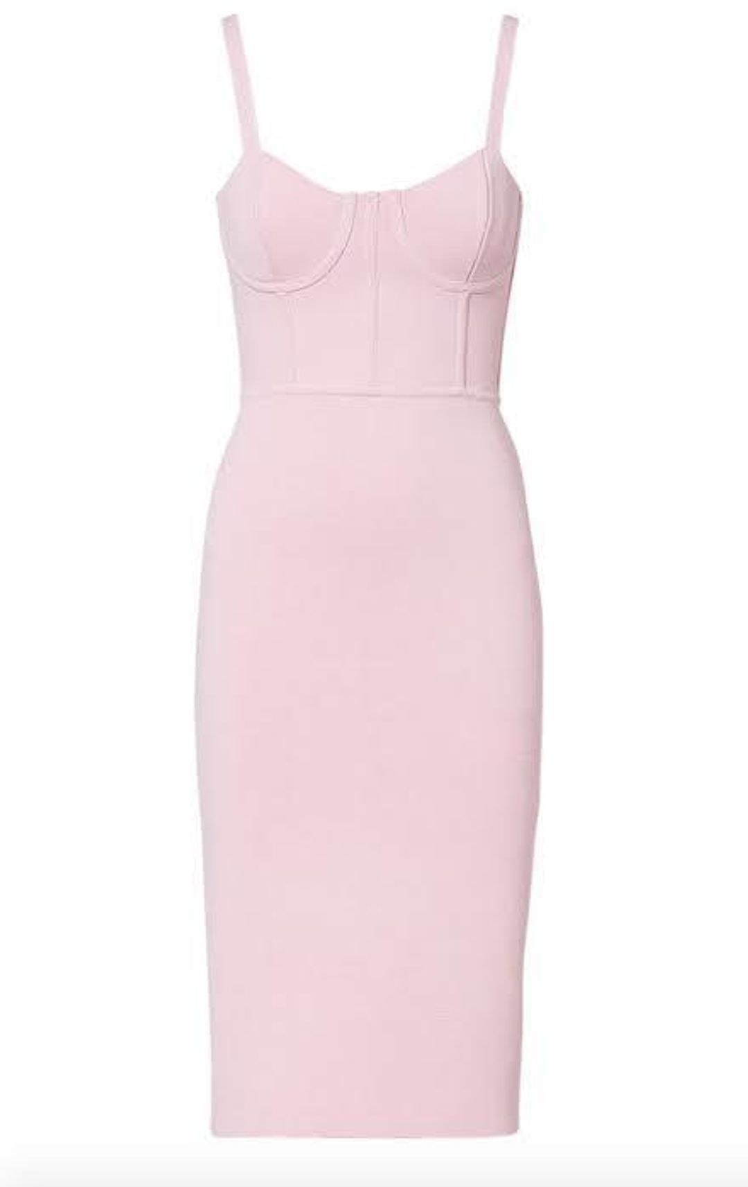 Scanlan Theodore Crepe Knit Bustier Dress Pink Size 8 for rent on The Volte - main image