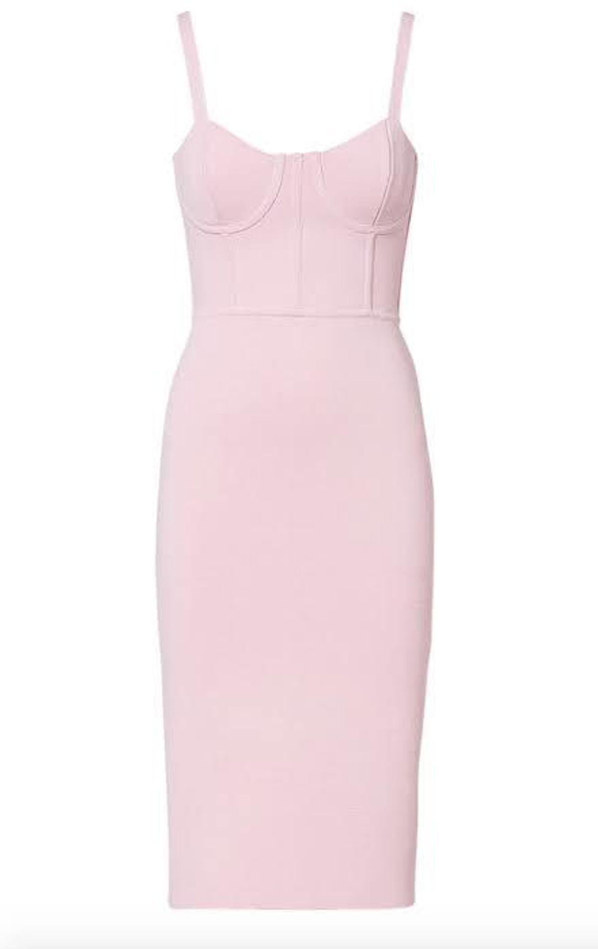 Scanlan Theodore Crepe Knit Bustier Dress Pink Size 8 - Image 5