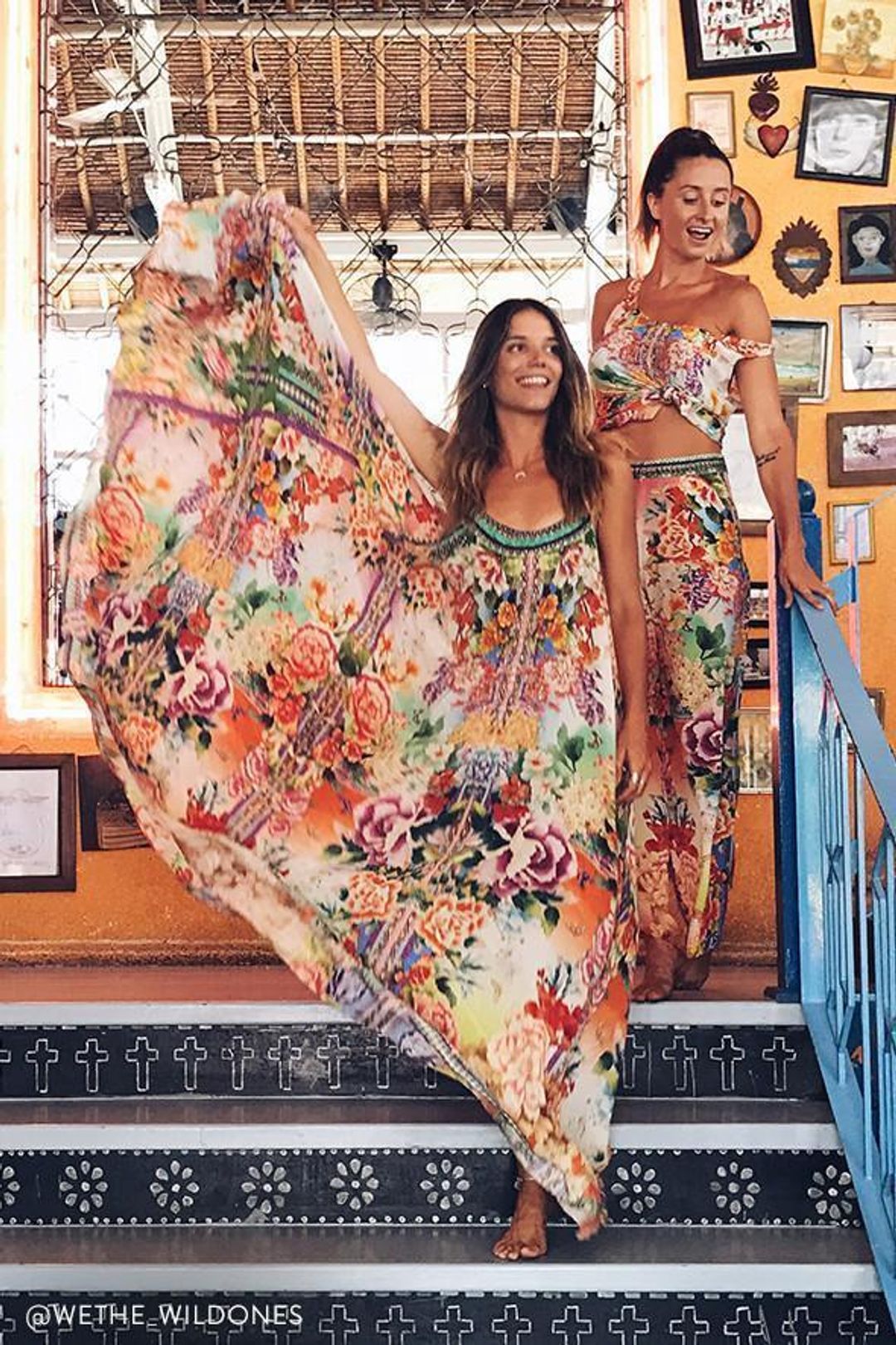  Camilla Flower Hour Full Hem Long Dress Print Size 8 for rent on The Volte - main image