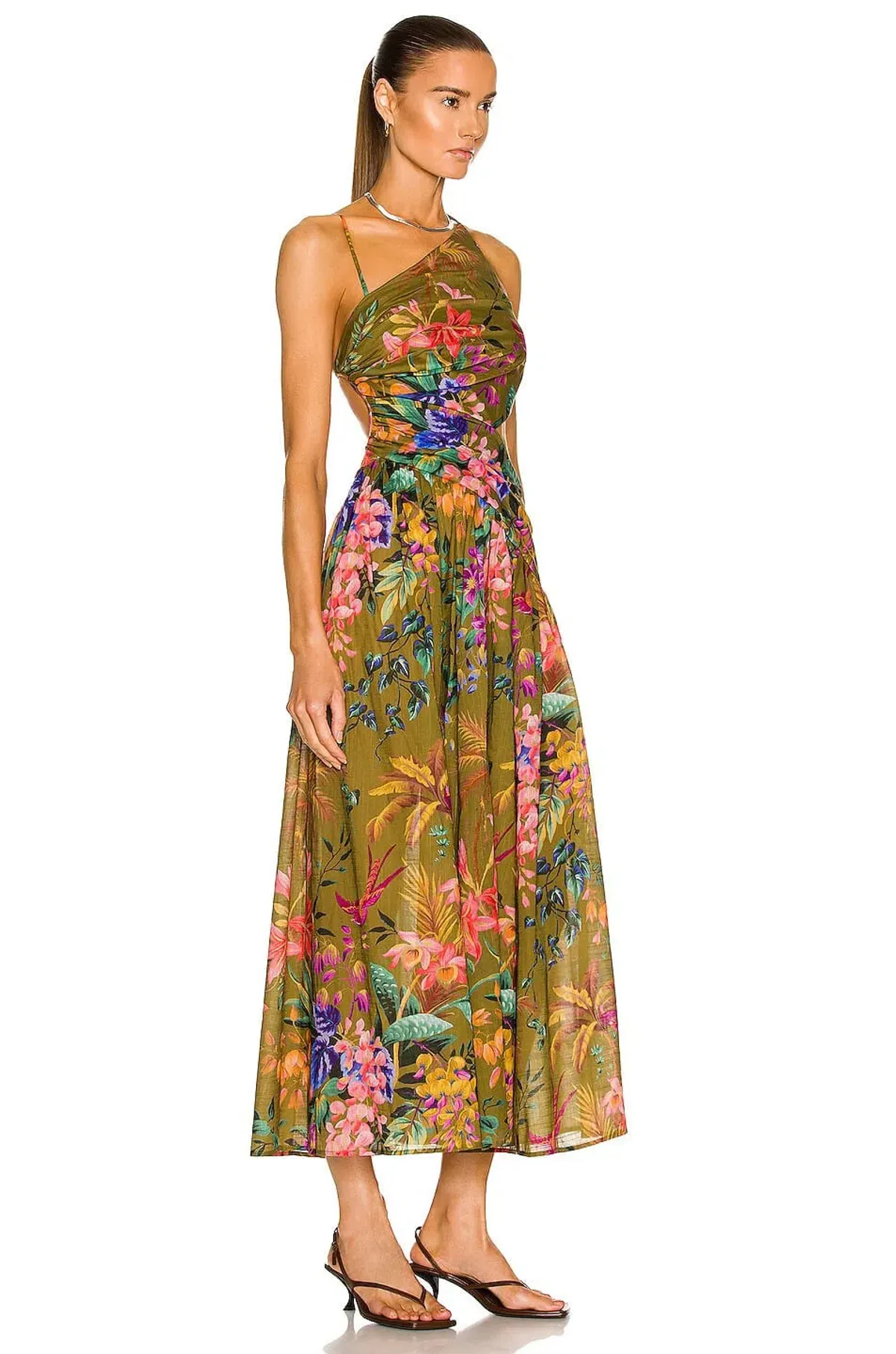 Zimmermann Tropicana Asymmetric Dress Print Size 8 - Image 2