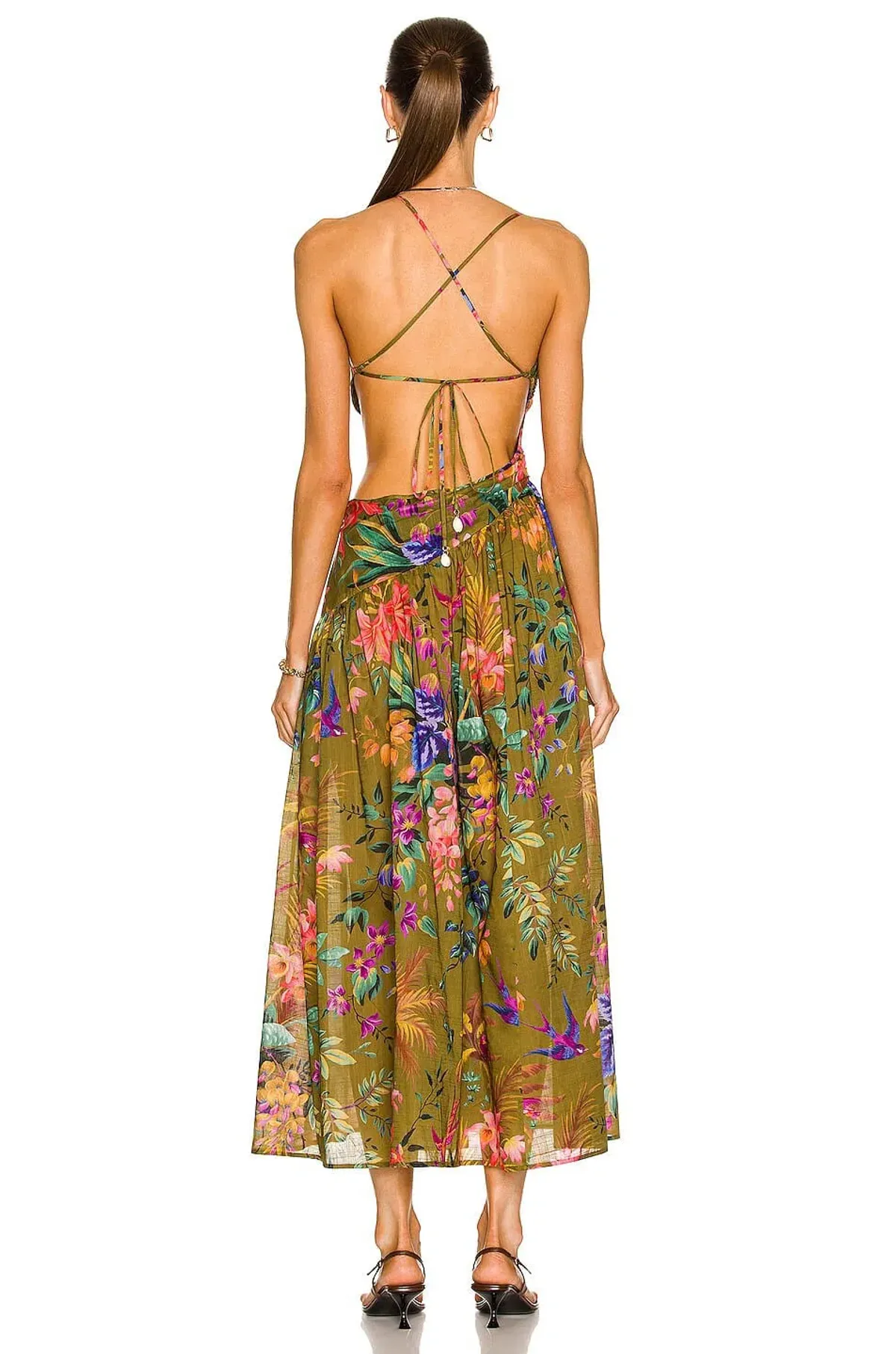Zimmermann Tropicana Asymmetric Dress Print Size 8 - Image 3