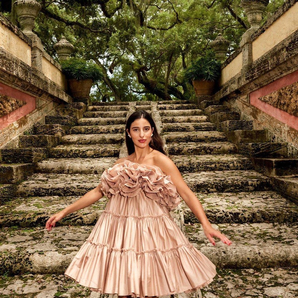 Aje Allure Tiered Mini Dress Brown Size 6 - Image 4